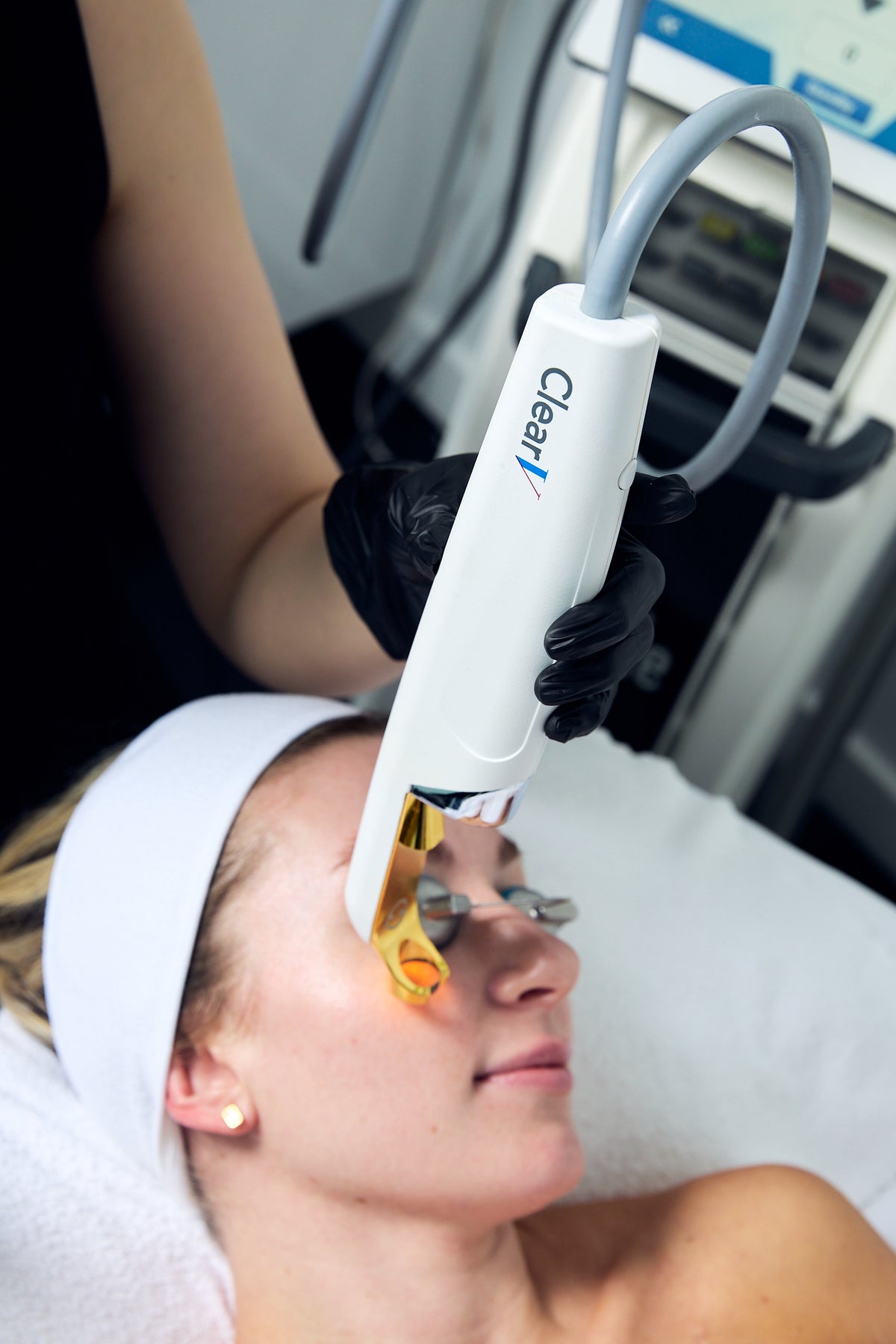 A skin therapist at work